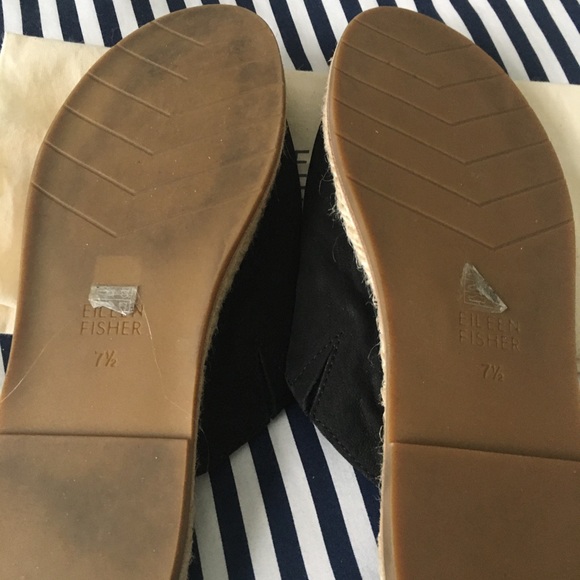 EILEEN FISHER MILLY TUMBLED NUBUCK SANDALS - Picture 3 of 6